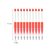 10 Pieces Bead Ballpoint Pens Cute Black Ink School Writing Supplies Beadable Pens for Drawing Office Teacher Students Classroom