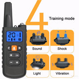 H769 Rechargeable Dog Training Collar Remote Shock/Vibration/Beep/Light, IPX7 Waterproof, 300M Range for Small to Large Dog