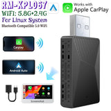 Wired To Wireless Carplay Android Auto Mini Adapter Bluetooth-Compatible 5.0 WiFi for Cars with OEM Wired CarPlay Android Auto
