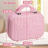 Pink Study Stationery Set Stickers Sharpener Large Capacity Suitcase Stationery Gift Pack Creative Pen Bag Notebook Students