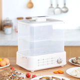 Best Price Electric Food Steamer Pot Auto Power Plastic 2 Tiers Electric Steam Cooker