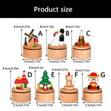 New Rotating Wooden Music Boxes Christmas Santa Gift Theme Handcrafted Melodys Home Decoration Present