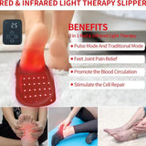 Red Light Therapy Slippers for Foot Pain Relief Joint Arthritis Swollen Feet Wireless Infrared Therapy Shoes Portable Home Use