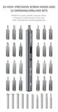 Latest Repair Tools TBK 007 Electric Screwdriver With 24 Bits Handy Repair Screwdriver Set for Phone Watch Camera Laptop