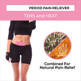 EMS Muscle Stimulation Mini Heating Massager TENS Unit Menstrual Heat Pad Patch Heating Pad for Women Periods Menstrual Cramps