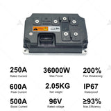 Votol Em260s 96V BLDC Motor Controller High Power  EM260SP Motor Controller for Programmable Electric Motorcycle