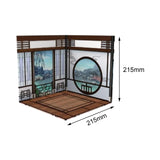 1/12 Scale Backdrop Scene Model Background Scene for Action Figures Dolls Mini Scale Car Parking Building Diorama Layout