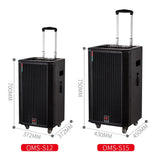 15-inch Subwoofer High-power Portable Wireless Stage Pull Bar Outdoor Party Speakers