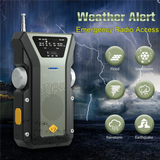 Hand Crank Radios, Emergency Radio NOAA AM/FM, Solar Crank Radio, SOS Alarm, 4000Mah Flashlight, Type-C Charging-A Durable