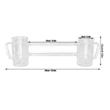 430ml Beer Mug Double Conjoined Beer Glass Drop Resistant Acrylic Beer Cup Bar KTV Beer Glass
