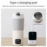 650ml Portable Electric Kettle Travel Boil Water Cup Thermo Pot Smart Teapot Temperature Adjustment Kettle With LED Display