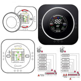 For TUYA WIFI 24VAC AIR SOURCE Heat Pump Thermostat-Works With Alexa, Google-US Plug-For HVAC System, For Boiler, Air Energ