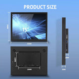 15" 1024x768 Industrial Resistive Touch LCD Monitor H/D VGA DVI Input Port 15inch Lcd Touch Monitor