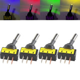 5 PCS LED Light Indicator SPST 2 Position 3Pin ON OFF DC12V Self-locking LED Switch ASW-15D 12MM Automotive Toggle Switch