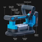 Ranlraka Cordless Power Tool Tile Laying Vibrator Vacuum Suction Cup Paving Tool Wall Floor Tile Vibrator Machine