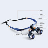 FD-503G 2.5X/3.5X Two-way Screw Thread Loupe Binocular Galileo Frame Loupe Magnifier Glasses Work distance 420MM Y