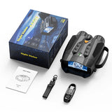 NV326 4K UHD Digital Binocular Telescope Camera Infrared Night Vision Binoculars Goggles for Hunting Camping with Flashlight