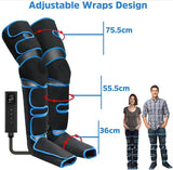 Air Compression Leg Massager with Heat - 6 Mode Recovery Boots for Muscle Relaxation, Lymphatic Drainage and Foot Fatigue Relief