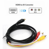 1080P HDMI-compatible Cable AV Cord Converter Adapter  HDMI-compatible to 3 RCA Video Audio 1.5M For HDMI TV Set-Box DVD Laptop
