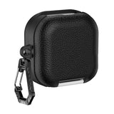 PU Leather Protective Case Cover Fits for Samsung Galaxy Buds4/4Pro Protective Skin Cover with Carabiner Shockproof Anti‑Drop
