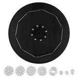 ABWG-21.5CM LED Solar Fountain Pump with 5000mAh Battery 6.5W 6 Nozzles Fountain Pump for Bird Bath Garden Water