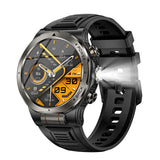 KT91 Smart Watch With Reaction Scroll Wheel LED Flashlight 1.43-inch AMOLED BT Calls 3ATM Waterproof Outdoor Compass Smartwatch