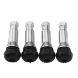 4pcs TR414 Alloy Tubeless Snap In Wheel Tire Valve Stems Rubber Dust Caps
