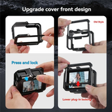 GW-Magnetic Camera Cage Quick Release With Cold Shoe Mount Protective Frame Aluminium For Gopro 13/12/11 Action Camera