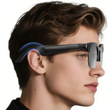BT Smart Glasses Real-Time 150+ Language Translation Bone-Conduction Music Glasses Built-in Speakers Voice Control for Men Women