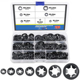 280Pcs Internal Tooth Push On Locking Washers Speed Clips Star Nut Locking Fasteners Assortment Kit M3 M4 M5 M6 M8 M10 M12