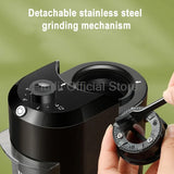 Stainless Steel Auto Burr Coffee Grinder 2-12 Cup Adjustable Detachable 500RPM Electric Bean Mill Home Barista Coffee Lover Use