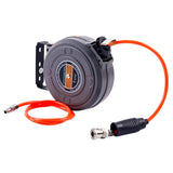 6mm Automatic Retractable Hose Reel, 6 Meters Storage Length, 5-8kg Working Pressure, 185x185x70mm Size, Polypropylene Metal PU