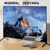 USB C Hub Stand for MacBook Pro, 10 in 1 Dock with 4K 60Hz HDMI, RJ45, SD/TF Card Reader, 4 USB 3.0 for IPad/MacBook Air/Laptop