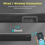 Bestisan SE08 Long Wall-mounted Soundbar for TV With 2 Tweeter 4 Woofer Wireless BT 3D Surround Sound ARC OPTICAL AUX USB Ipout