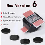 New Version 6 Card Shuffler Poker Playing Cards Electric Automatic Shuffling Machine Card Dealer Machine