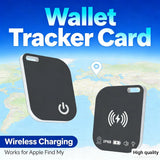 Wireless Charging Ultra Slim Tracking Card IPX68 Waterproof Works for Apple Find My Ultra Thin Tracker Keys Suitcase Bag Locator