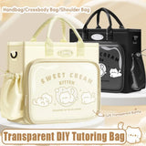 High Quality Thick Tutoring Bag Waterproof Portable Backpack Transparent Large Capacity Handbag School Office