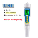 Mini Professional 3 in 1 Water Quality Tester  PH/EC/TDS/Salinity/Thermometer/Meter Acidometer Multi-parameter Testing Meter