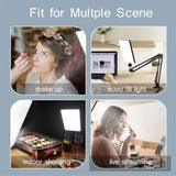 2025 LED Photography Selfie Lights Conference Lighting Photo Studio Lamp With Scissor Arm Stand For YouTube Zoom Live Streaming