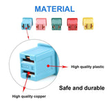 60Pcs Jcase fuse Low Profile Box Shaped Mini Fuse 20A 25A 30A 40A 50A 60A Fuse Assortment Kit for Ford,Nissan,Toyota Trucks