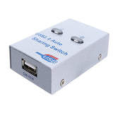 USB 2.0 splitter auto Sharing Switch For 2 PC Computer Printers 2 Port Hub switcher 2 hosts share one printer USB sharer