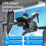 S19 Obstacle Avoidance Drone Folding 8K HD Dual Camera Aerial Photography Quadcopter Brushless GPS RC Aircraft Gift