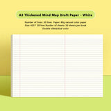 50sheets Multi-functional A3 A3 Notebook Mind Map Planning Tearable Notepad Students Writing Draft Paper Student