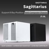 8-Bay NAS Computer Case with SAS/SATA Hot-Swap Backplane, Support MATX Motherboard, Full-Height PCIe | for Home Server Storage