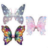 2025 New Light Up Butterfly Wing Costume with Light and Music Children Electric Butterfly Wing for Kid Birthday Halloween