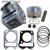 Motorcycle Standard Cylinder Kit Suitable for Honda WAVE 125 Cylinder Diameter 59mm 125cc Sleeve Piston
