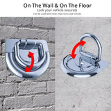 Motorcycle Lock Security Anchor Foldable Steel Ring Lock With Bolts For Garage Trailer Scooter Bicycle Parking Motorcycle
