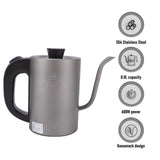 0.8L Gooseneck Electric Kettle 600W Pour Over Kettle for Coffee Tea Boil Dry Guard Fast Hot Water Boiler EU Plug 220V