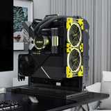 ALPHA V1.0 Aluminum Open Frame ATX Case - Supports ATX/M-ATX/ITX Motherboards with 240mm Water Cooling for Gaming PCs