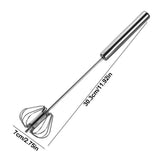 Semi-automatic Egg Beater Stainless Steel Egg Whisk Manual Hand Mixer Self Turning Egg Stirrer Kitchen Accessories Egg Tools
